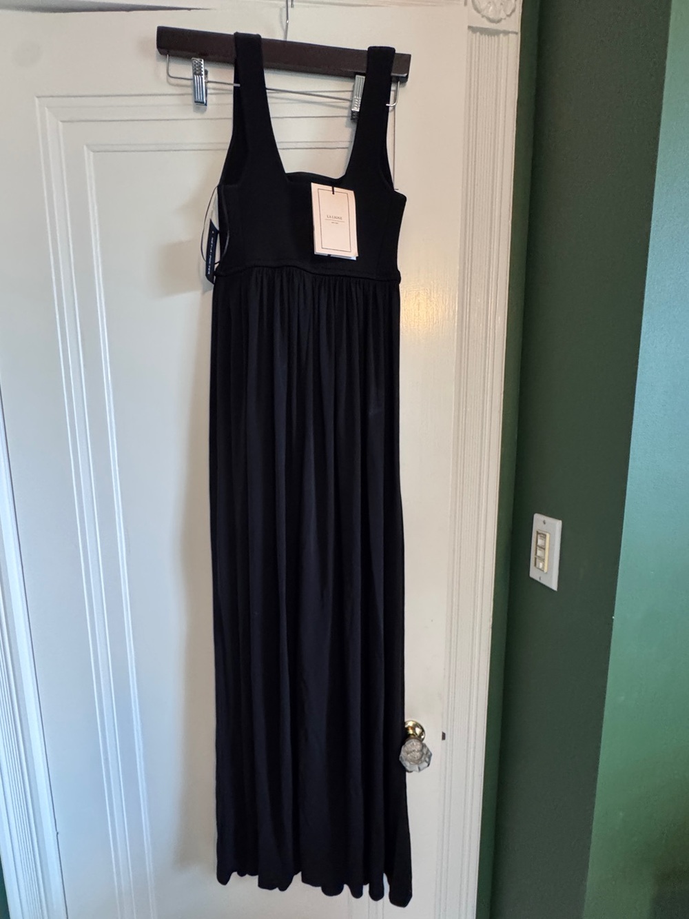 NWT - La Ligne - XS - Black Maxi Tank Dress with Square Neck